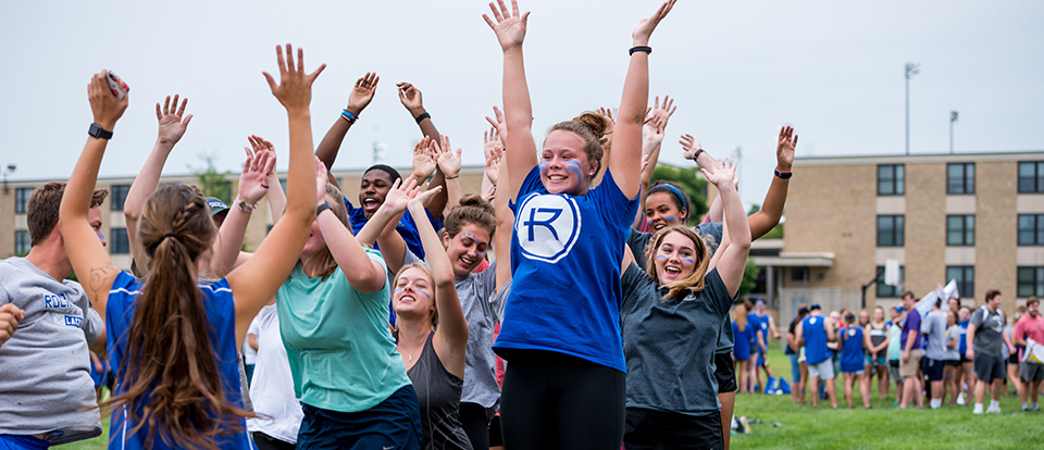 Students cheering Students cheering