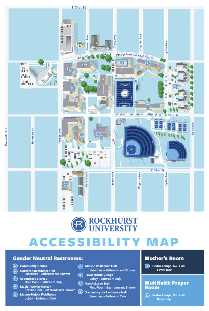 Rockhurst University Campus Map Accessibility Map | Rockhurst University
