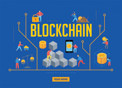 Blockchain Illustration Blockchain is revolutionary for the FinTech sector.