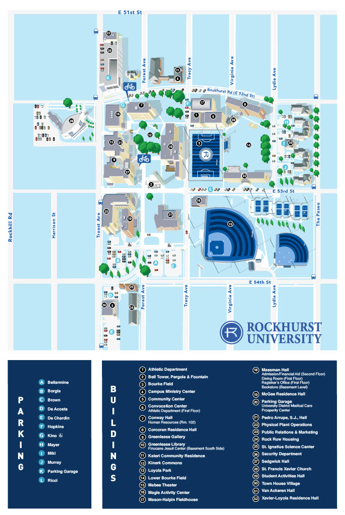 Bellarmine University Campus Map Campus Map | Rockhurst University