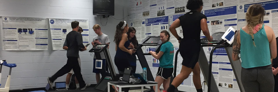 Exercise Science Exercise Science students explore heart rate and vital signs while running on treadmills