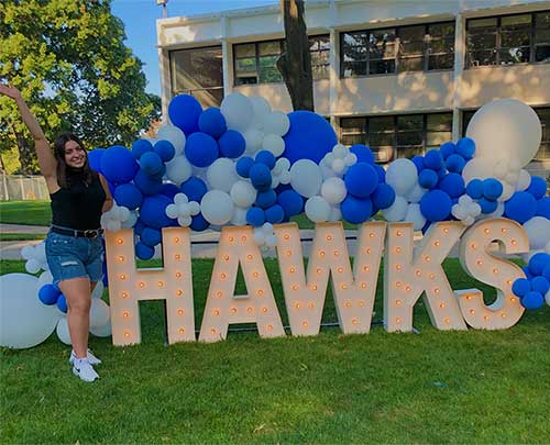 Lidcia Solis-Najera poses in the Rockhurst University Quad.