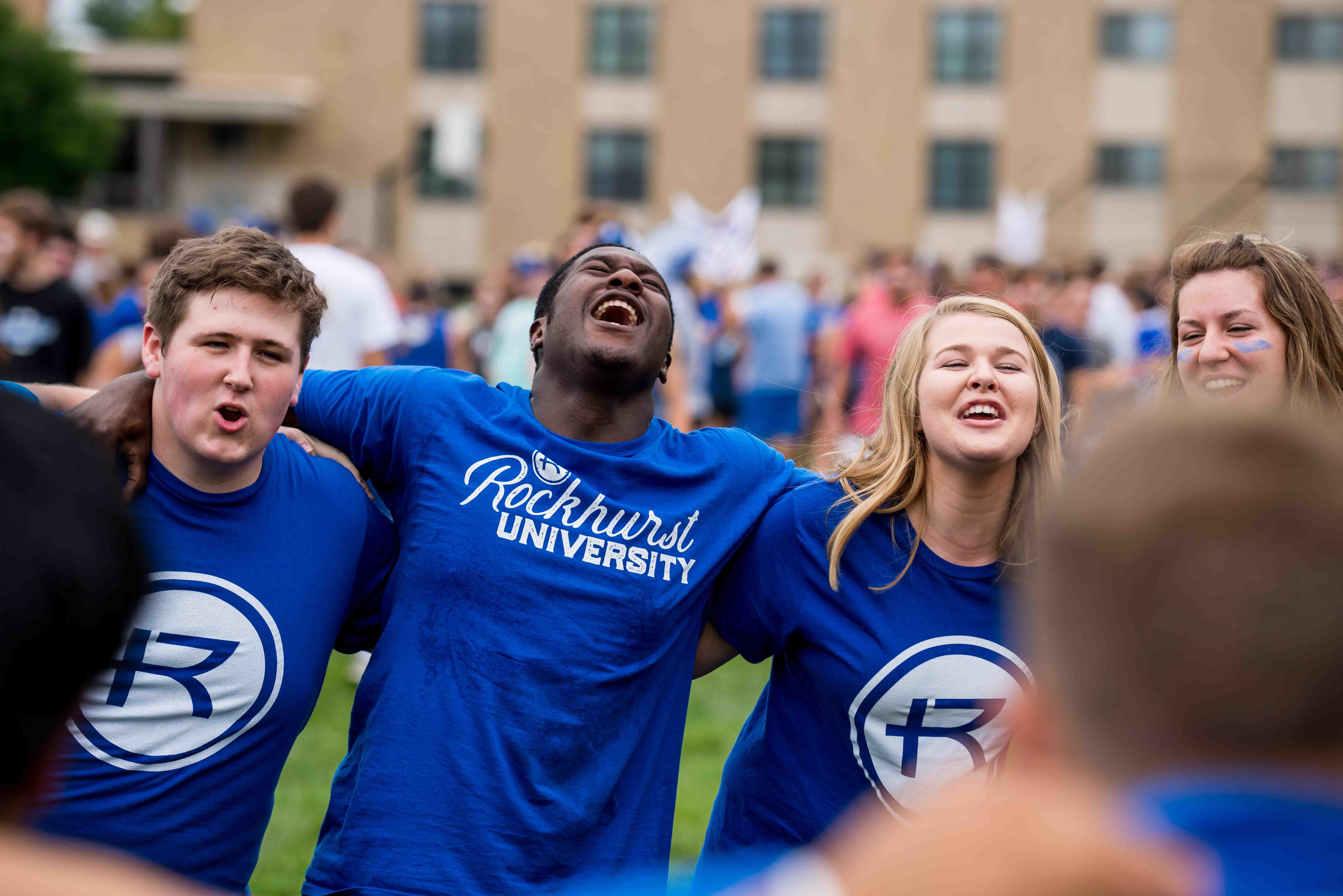 students singing at orientation