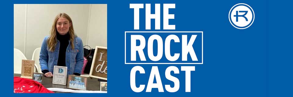 Emma Rapp RockCast Title Graphic emma rapp podcast director of student life