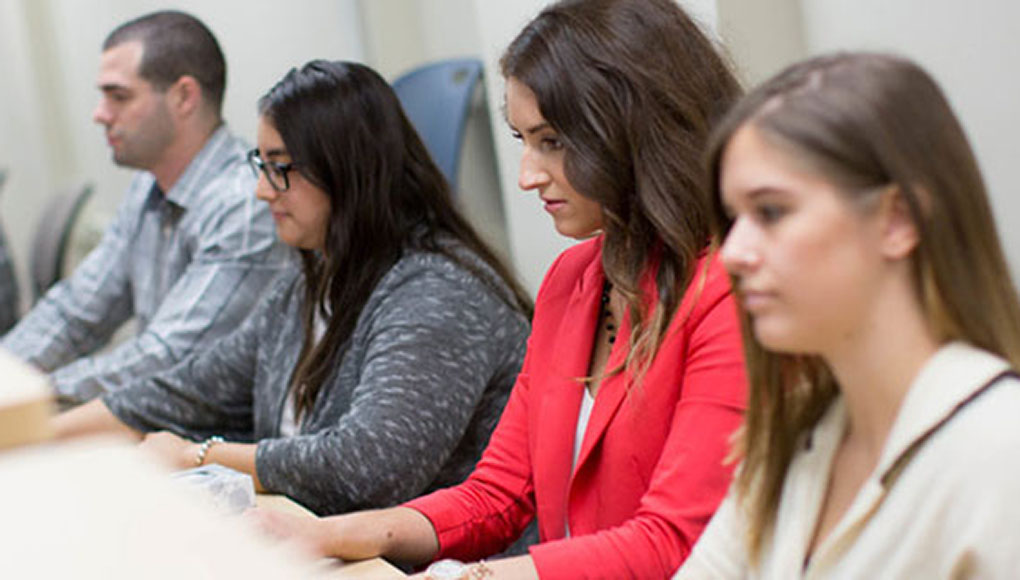 Students at computers