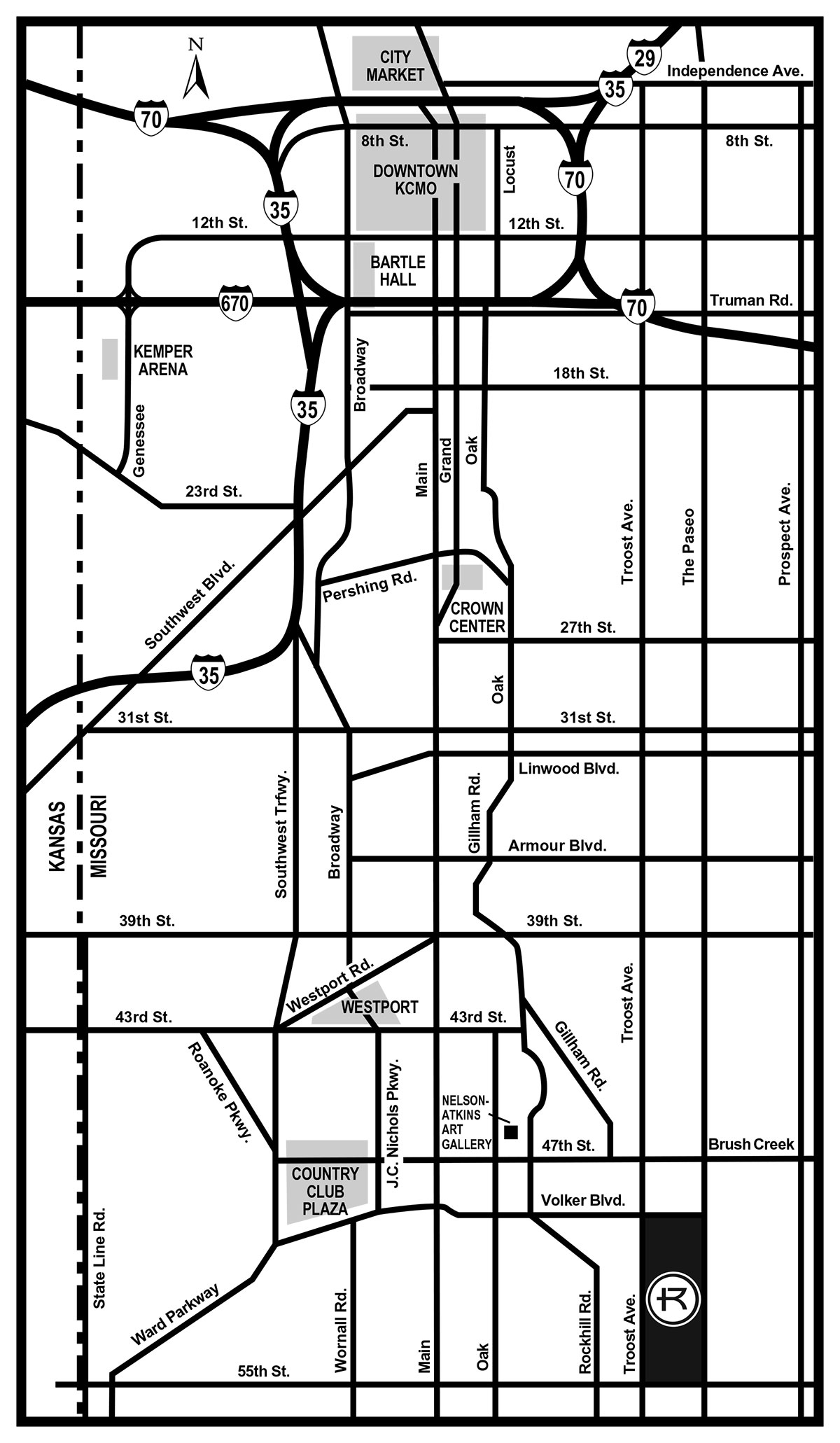 Surrounding area map