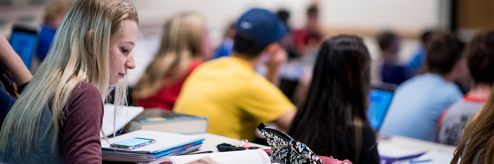 Communication & Fine Arts Programs Students in class