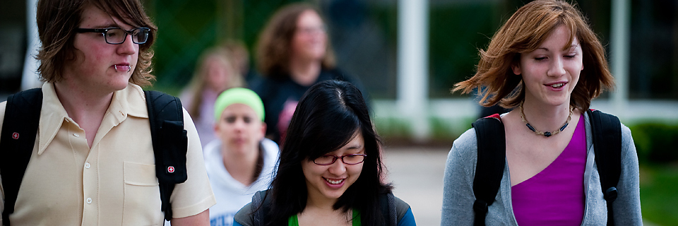 Communication Rockhurst Advantage Students walking on campus