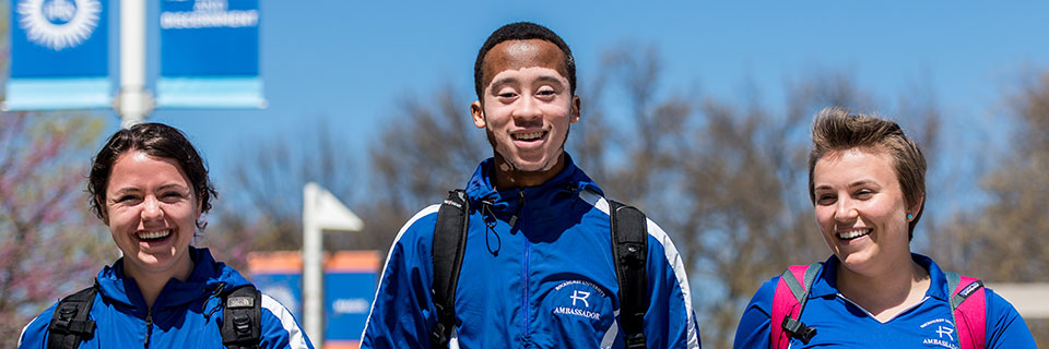 Students walking on campus