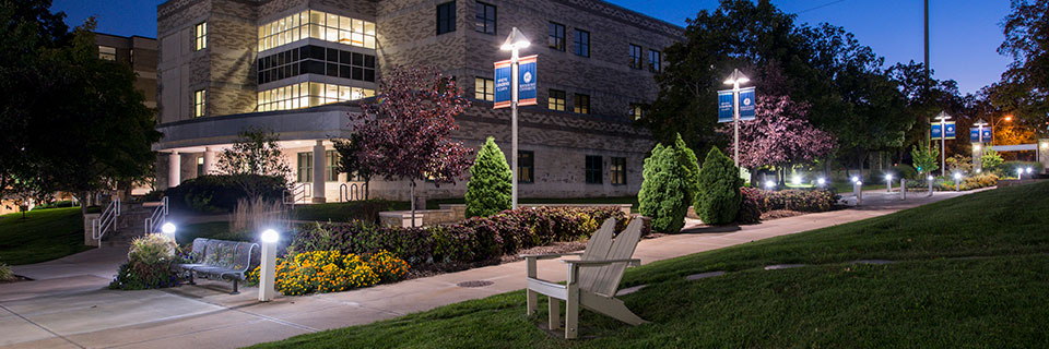 Evening Program Campus at night