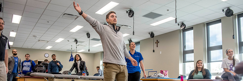 Students participate in physical lab in class.