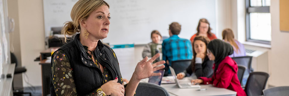 Master Education Program Options Professor teaching in classroom