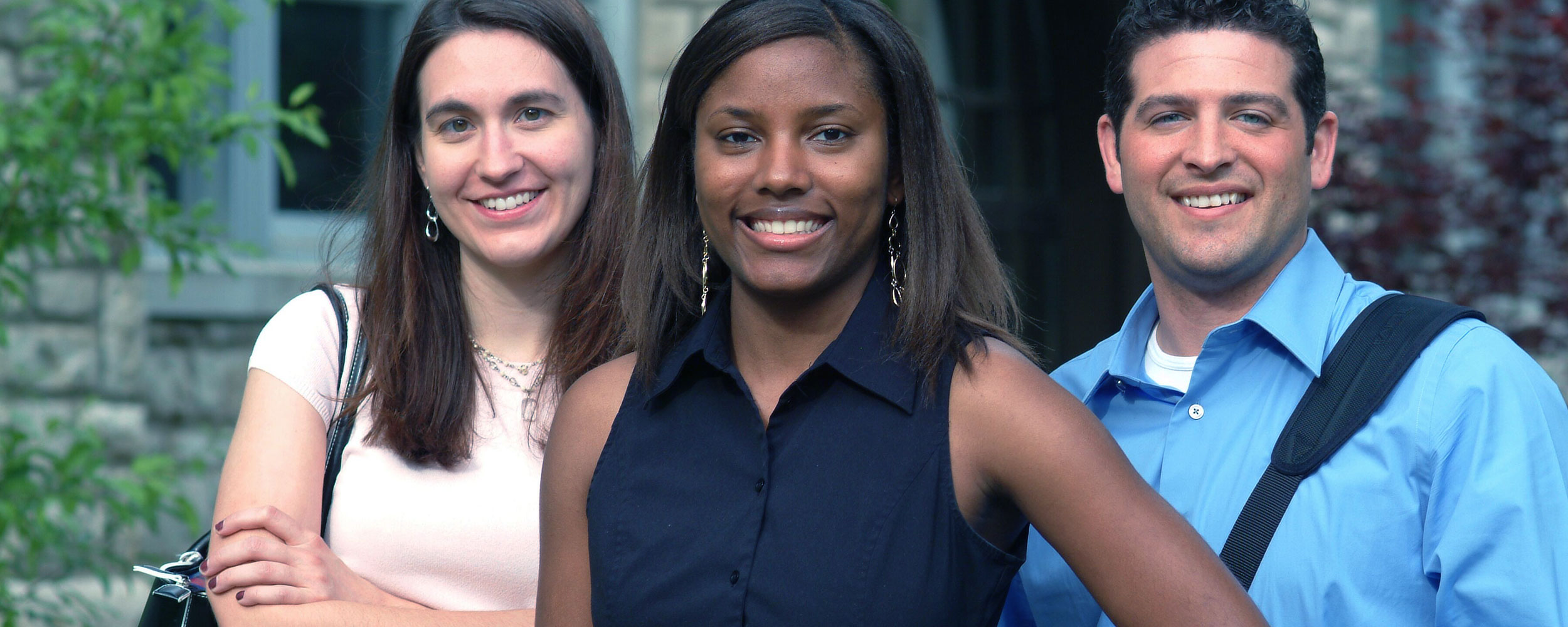 MBA Students standing in front of Conway Hall