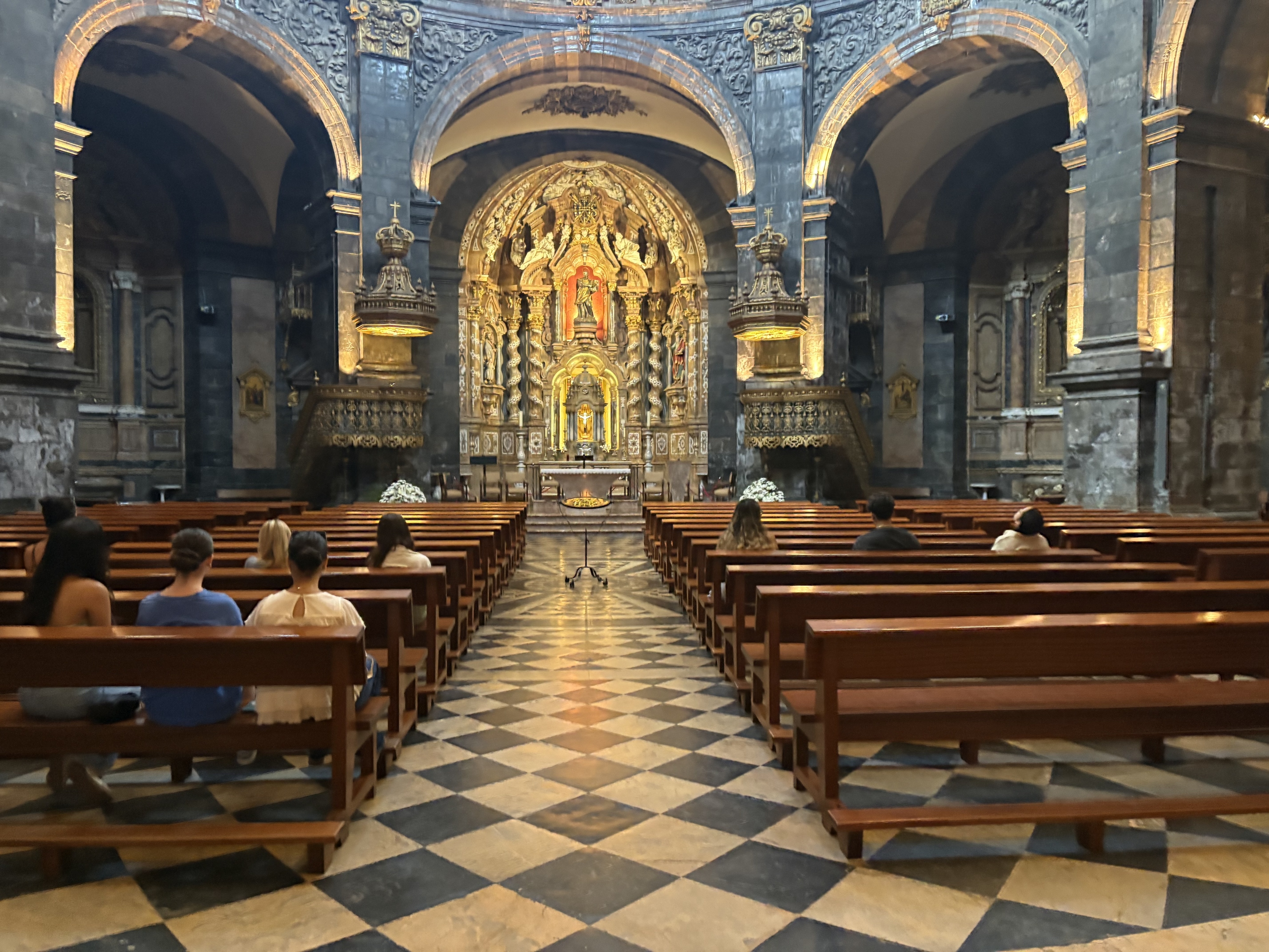 Inside of the Basilica of St. Ignatiusin Loyola, Spain