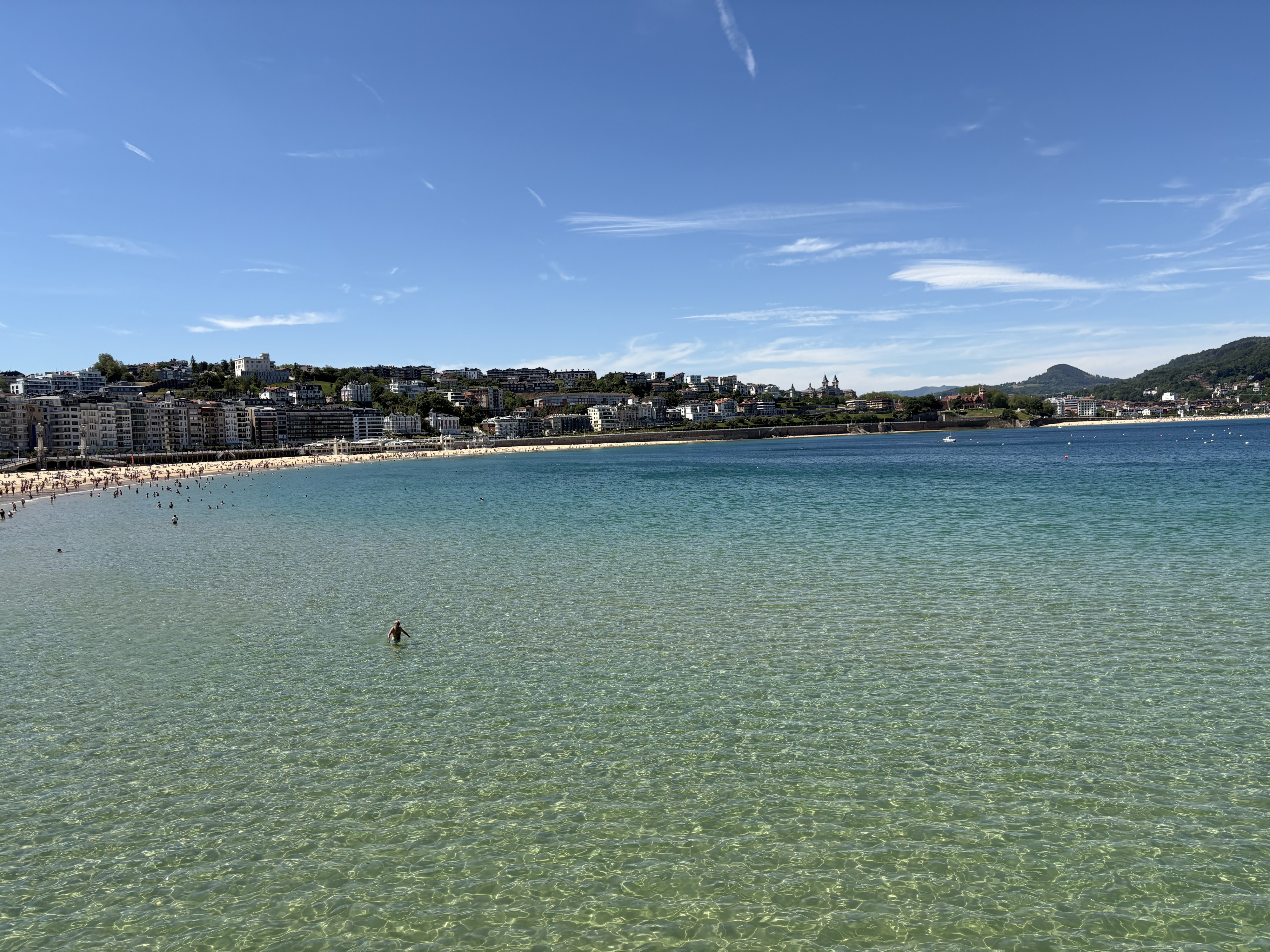 Beach view of San Sebastian, Spain