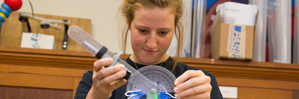 Medical Physics Student conducting expirement