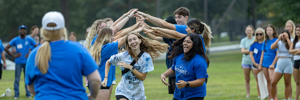 Rockhurst freshmen at Orientation Olympics