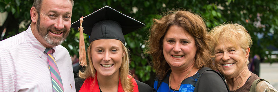 Graduate with parents