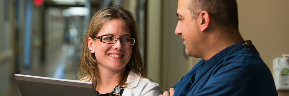 Pre-Physician Assistant Physician Assistant talking to Doctor