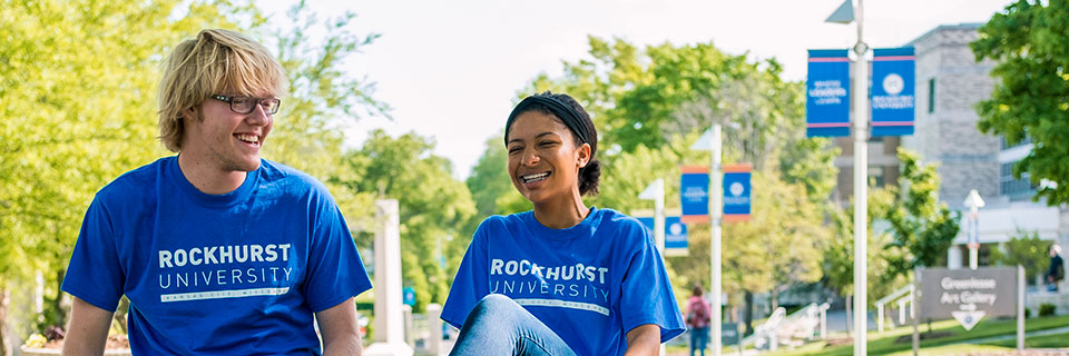 Student on the quad