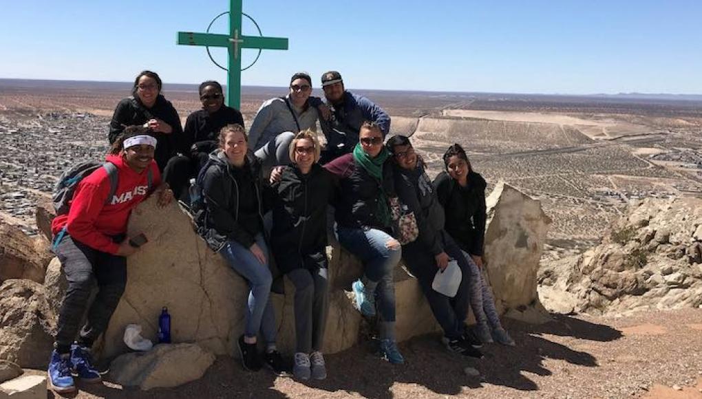 Students during a service immersion trip to El Paso