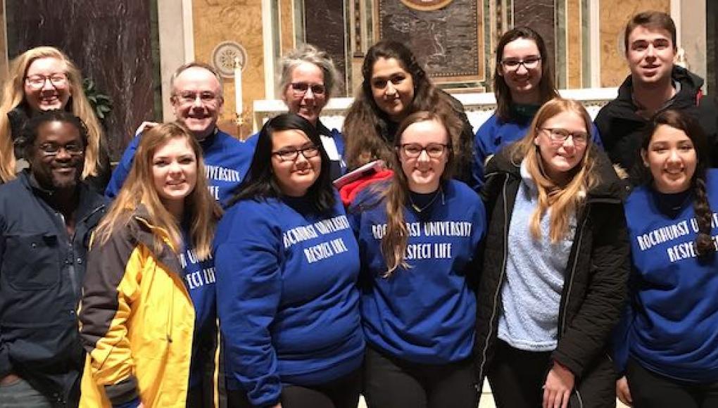 Students after celebrating Mass at the March for Life