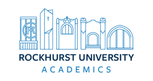 Rockhurst University Academics text with drawings of campus structures