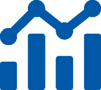 chart icon with bar graph and line graph
