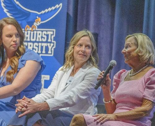 Women speaking during a panel discussion