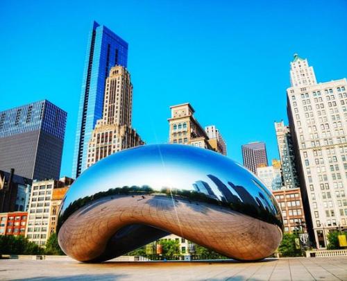 The Bean in Millennium Park in Chicago, IL