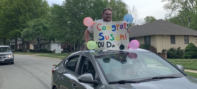 Faculty, Staff Members of the Year Honored in Surprise Drive-By Parades