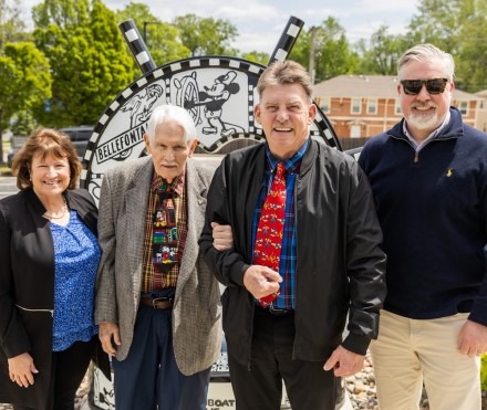 Heart Sculpture Honoring Disney Gets Visit from Special Guests