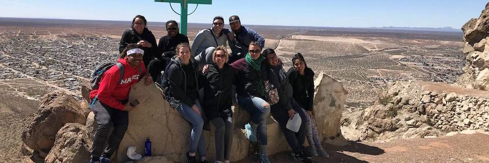 Students during a service immersion trip to El Paso