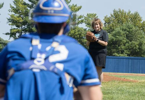University President preparing for her first pitch