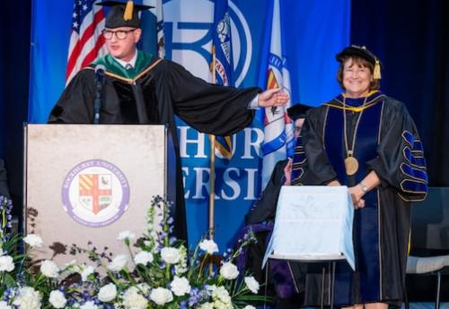 President Sandra Cassady, Ph.D., is introduced at inauguration