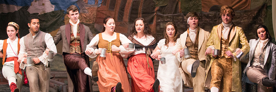 Theatre Arts Students performing theatre