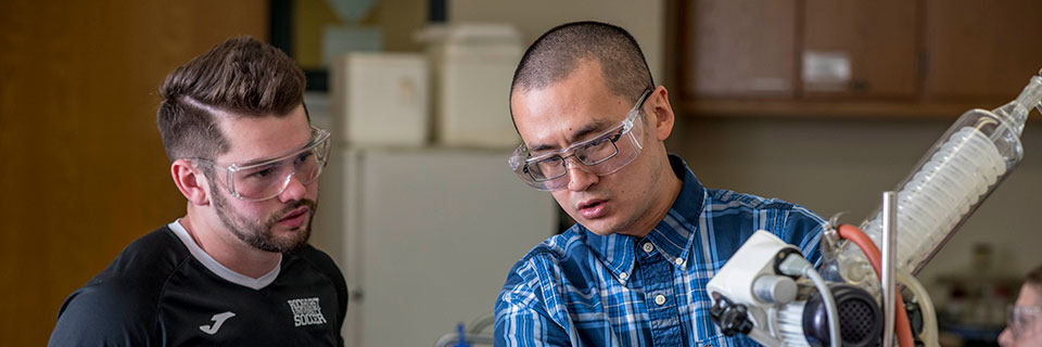 Chemistry Chemistry student with professor